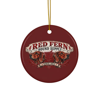 Red Fern Hound Supply Ceramic Christmas Ornament